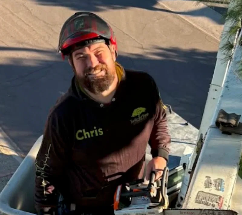 ISA Certified Arborist Chris Kay on an emergency tree job in Phoenix